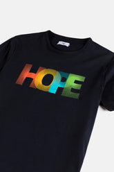 Cotton Hope Print T Shirt - Black